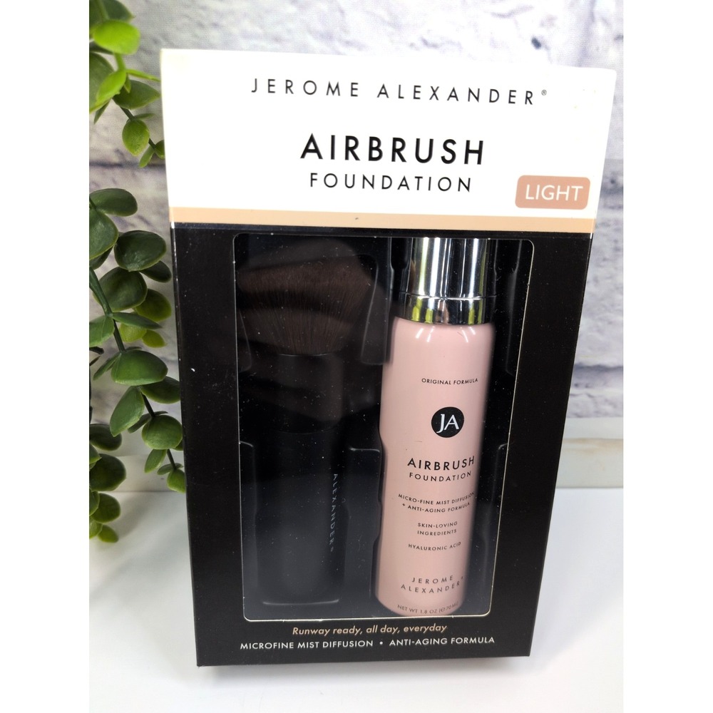 NIB LIGHT🌿Jerome AlexanderAirbrush Foundation Kit Spray-On Mineral Makeup Brush